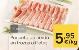 Eroski Panceta de cerdo en trozos o filetes oferta
