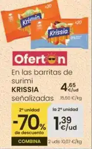 Eroski Krissia - en las barritas de surimi oferta