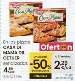 Eroski Dr. oetker casa di mama - en las pizzas oferta