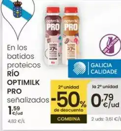 Eroski Optimilk pro rio - en los batidos proteicos oferta