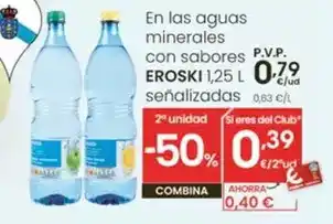 Eroski Eroski - en las aguas minerales con sabores oferta