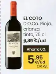 Eroski El coto - d.o.ca. rioja/ crianza/ tinto oferta