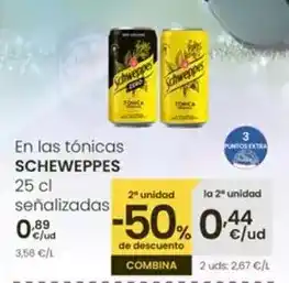 Eroski Scheweppes - en las tonicas oferta