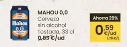 Eroski Mahou - cerveza sin alcohol tostada oferta