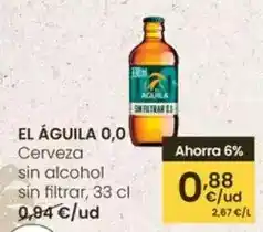 Eroski El águila - cerveza sin alcohol sin filtrar oferta