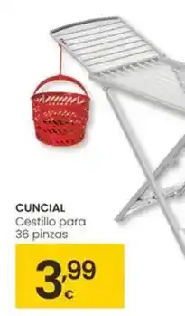 Eroski Cuncial - cestillo para 36 pinzas oferta