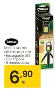 Eroski Cecasa - mini linterna de trabajo led oferta