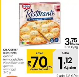 Eroski Dr oetker - pizza ristorante quattro formaggi oferta
