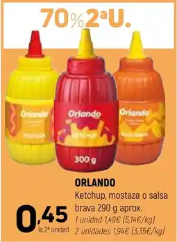 Coviran ORLANDO Ketchup, mostaza o salsa brava oferta