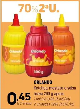 Coviran ORLANDO Ketchup, mostaza o salsa brava oferta