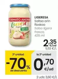 Eroski Ligeresa - salsa ligera frasco oferta