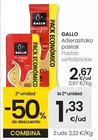 Eroski Gallo - pastas oferta