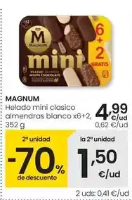 Eroski Magnum - helado mini clasico almendras blanco oferta