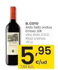 Eroski El coto - vino tinto d.o.c. rioja crianza oferta