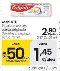 Eroski Colgate - dentifrico original total oferta