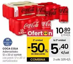 Eroski Coca-cola - los pack 12 x senalizados oferta