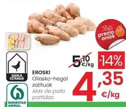 Eroski Eroski - alas de pollo partidas oferta