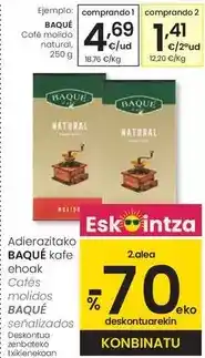 Eroski Baqué - café molido natural oferta
