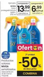 Eroski Nivea - solar protege&hidratada fp50+ oferta