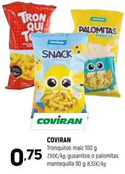 Coviran COVIRAN Tronquitos maíz gusanitos o palomitas mantequilla oferta