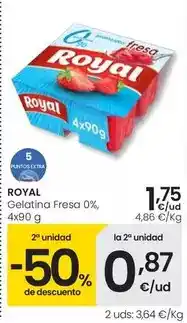 Eroski Royal - gelatina fresa 0% oferta