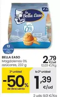 Eroski La bella easo - magdalenas 0% azucares oferta