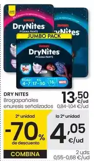 Eroski Drynites - bragapanales enuresis senalizados oferta