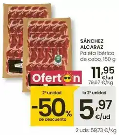 Eroski Sánchez alcaraz - paleta iberica de cebo oferta