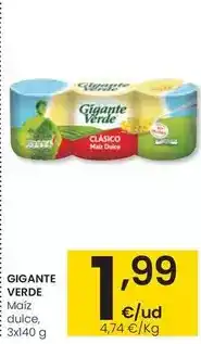 Eroski Gigante verde - maiz dulce oferta