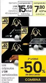 Eroski L'or - cafe ristretto 40 capsulas oferta