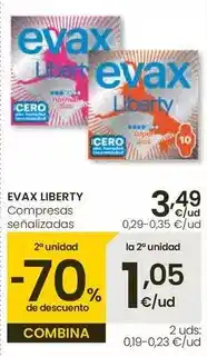 Eroski Evax - liberty compresas senalizados oferta
