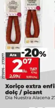 Dia Dia nuestra alacena - chorizo extra santa dulce / picante oferta