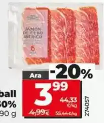 Dia Dia nuestra alacena - jamon de cebo iberico 50% oferta