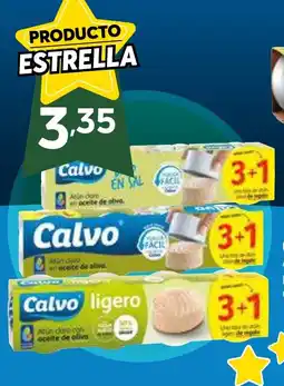 Coviran CALVO Atún claro Ligero aceite oliva aceite oliva original o bajo sal oferta