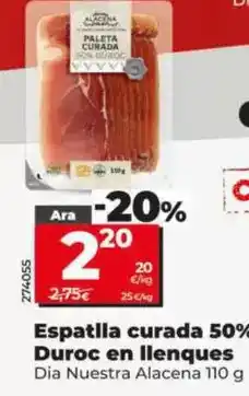 Dia Dia nuestra alacena - paleta curada 50% duroc en lonchas oferta