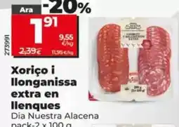 Dia Dia nuestra alacena - chorizo y salchichon extra en lonchas oferta