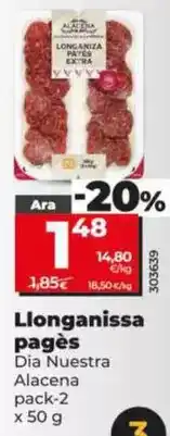 Dia Dia nuestra alacena - longaniza payes oferta