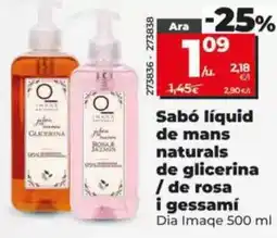Dia Dia imaqe - jabón líquido de manos naturals de glicerina / de rosa y jazmin oferta