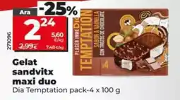 Dia Dia temptation - helado sandwich maxi duo oferta