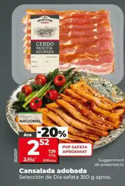 Dia Selección de dia - panceta adobada bandeja 350 g aprox oferta