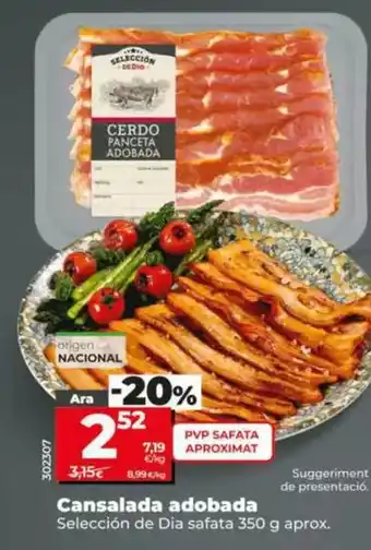 Dia Selección de dia - panceta adobada bandeja 350 g aprox oferta