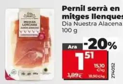 Dia Dia nuestra alacena - jamón serrano en medias lonchas oferta