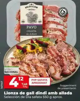 Dia Selección de dia - chuleta de pavo al ajillo bandeja 550 g aprox oferta