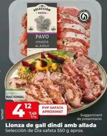 Dia Selección de dia - chuleta de pavo al ajillo bandeja 550 g aprox oferta