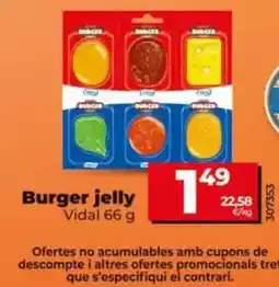 Dia Burger jelly vidal 66 g oferta