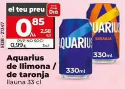 Dia Aquarius - de naranja lata 33 cl oferta