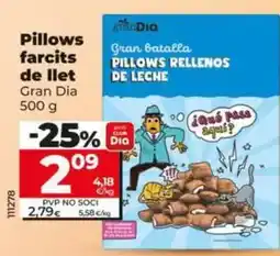 Dia Gran dia - pillows rellenos de leche 500 g oferta