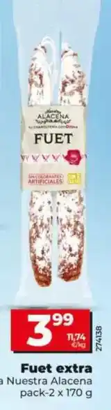 Dia Dia nuestra alacena - fuet extra pack-2 x 170 g oferta