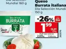 Dia Dia selección mundial - queso burrata italiana 150 g oferta