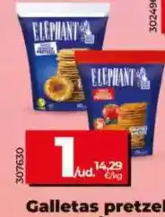 Dia Elephant - galletas pretzels con sal 70 g oferta